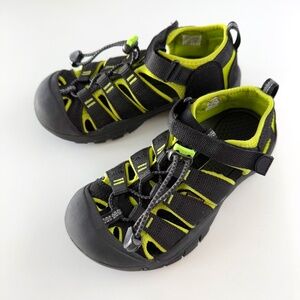 Keen Kids' Newport H2  Black Lime Green size 2